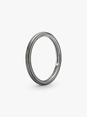 Pandora Ridge Stacking Ring Gunmetal Size 6 / 52
